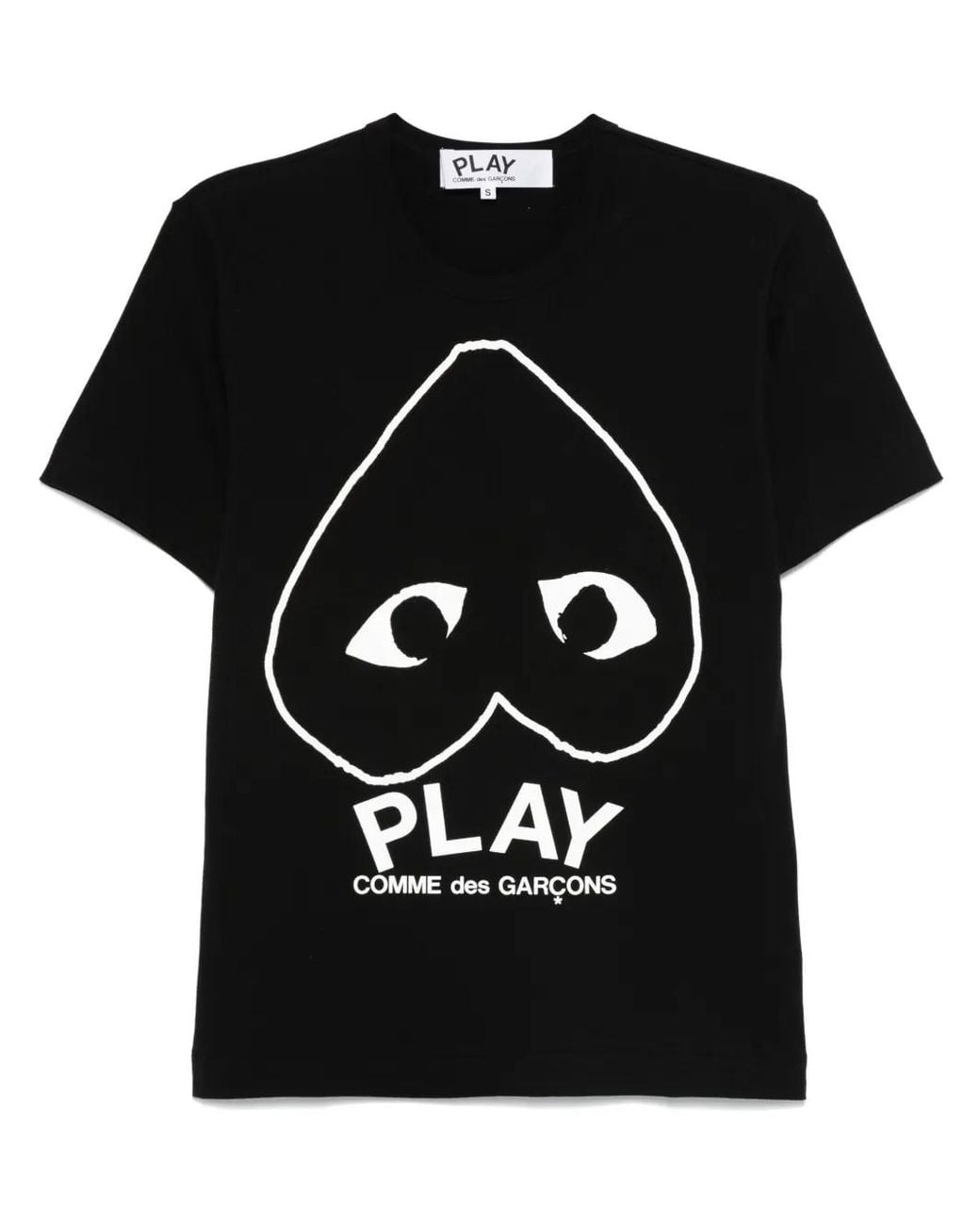 COMME DES GARÇONS PLAY Black T-Shirt Logo Print Play Logo