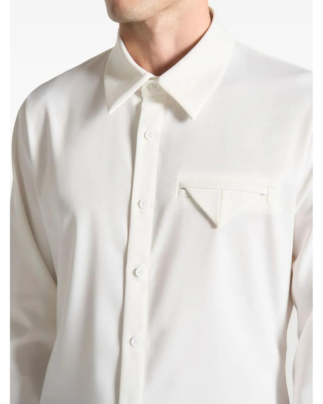 Manière De Voir White Tom Slim-Fit Tailored Stretch Shirt for men