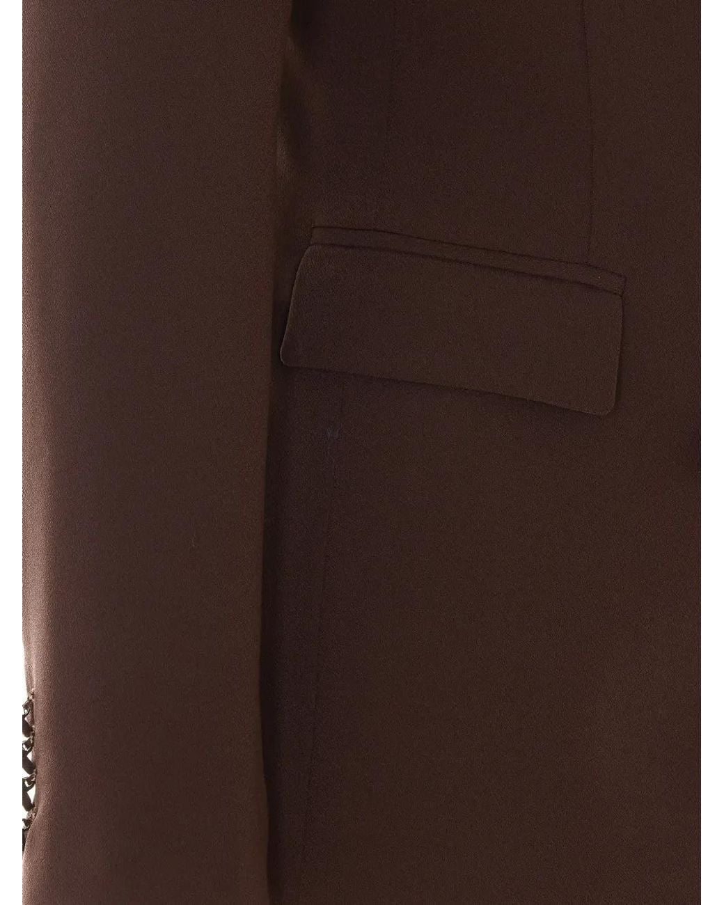 RUE DU BAC Brown Double-Breasted Peak-Lapel Blazer