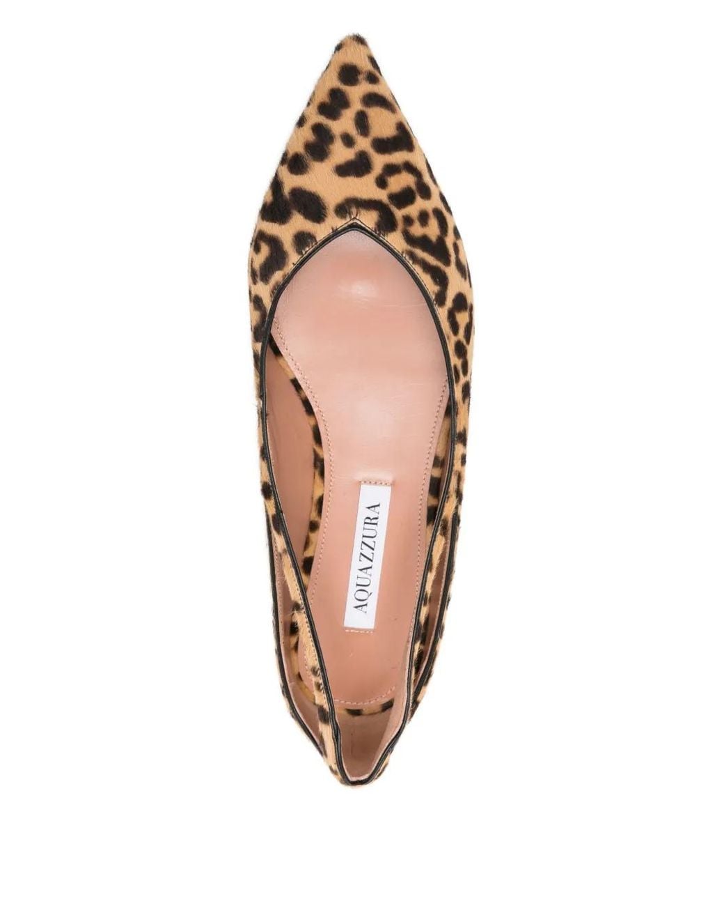 Aquazzura Brown Leopard-Print Ballet Flats