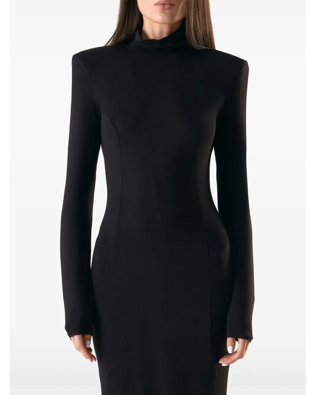 Lika Black High-Neck Maxi Dress