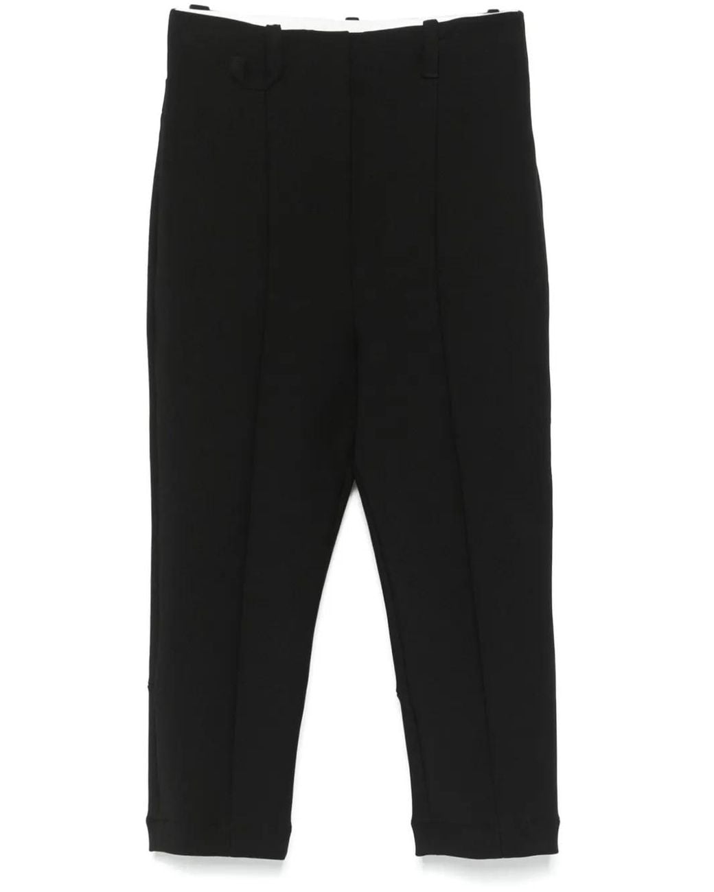 Jacquemus Black Tailored Capri Trousers With Hidden Fastening And Press Stud Cuffs