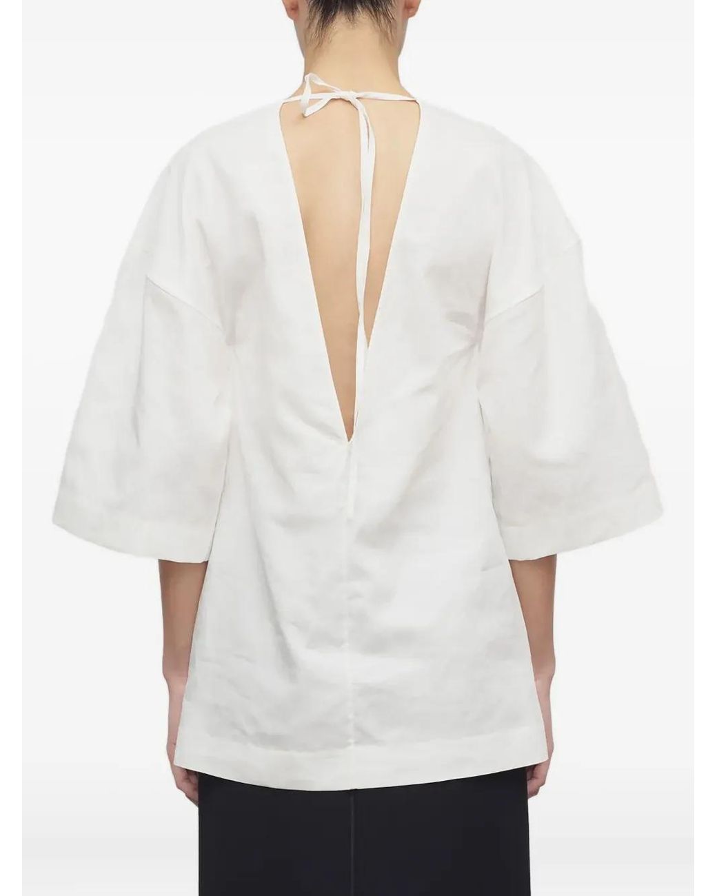 The Row White Elna Blouse