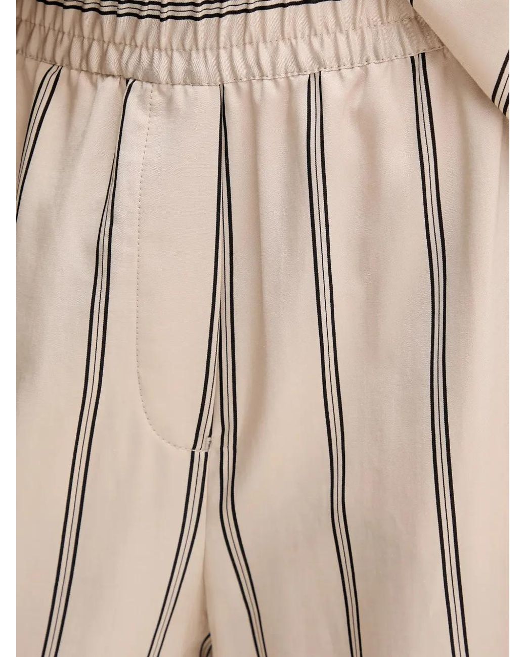 MARC AUREL Natural Striped Trousers