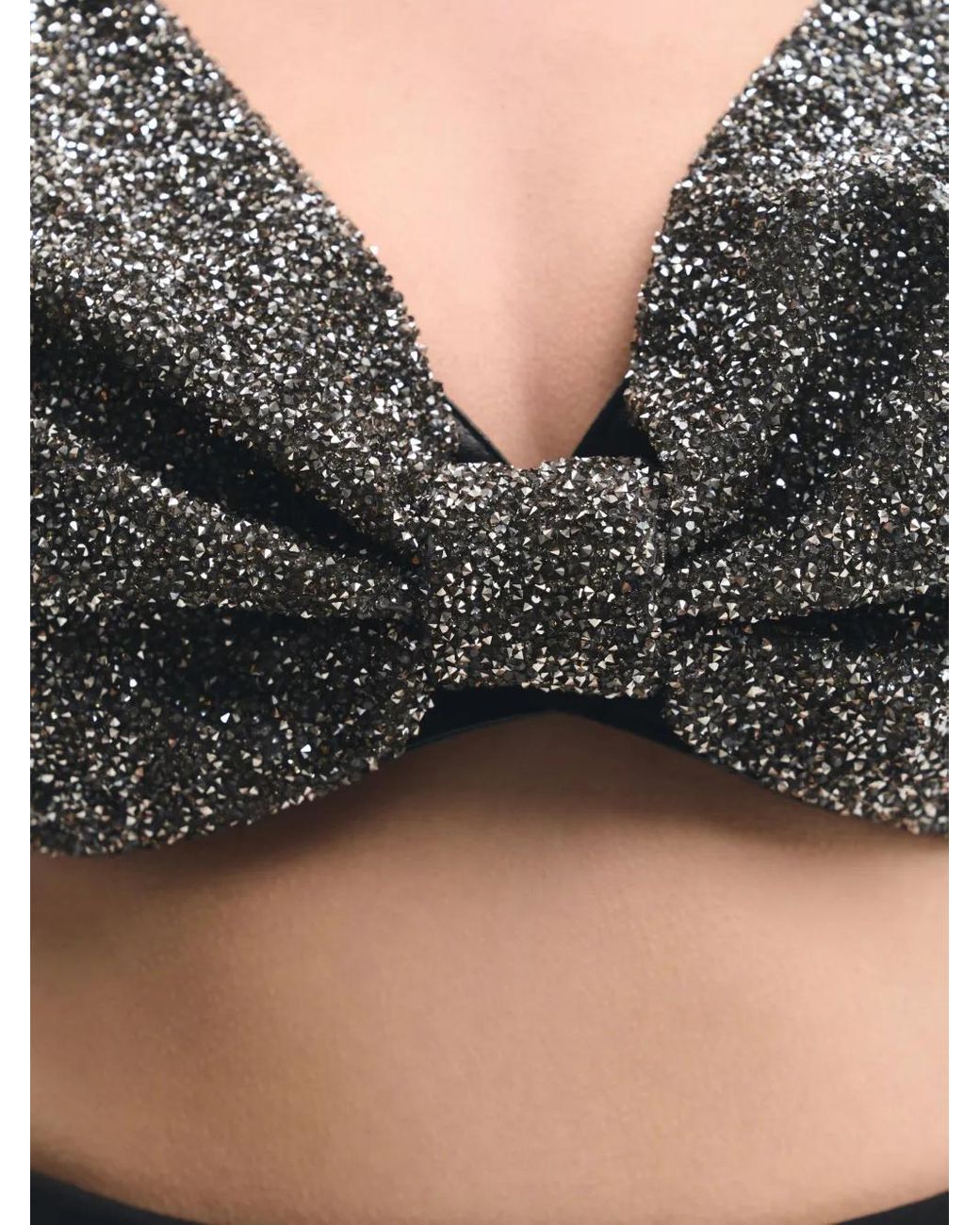 Lika Black Bow-Embellished Cut-Out Blouse