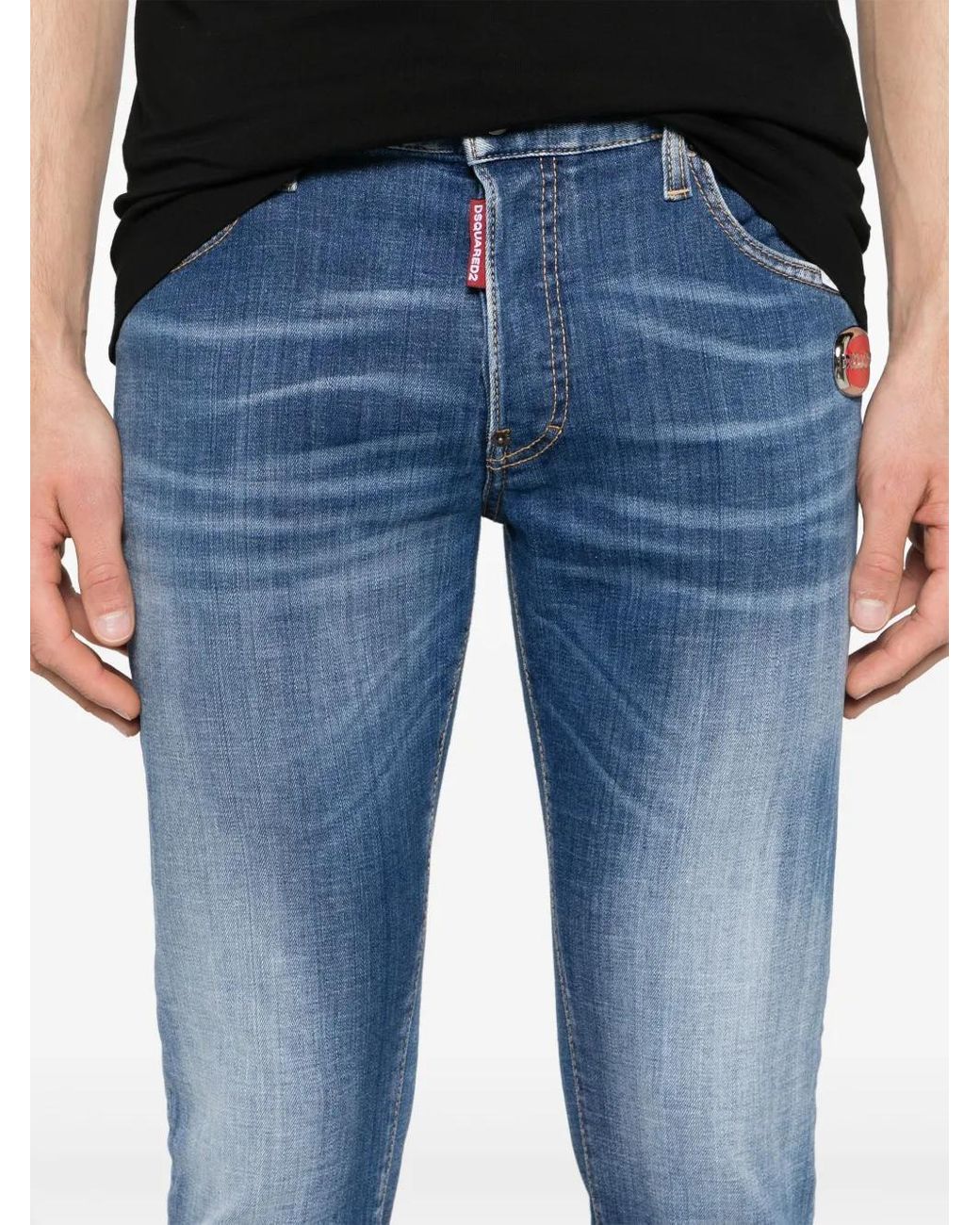 DSquared² Indigo Blue Stretch-cotton Denim Jeans for men