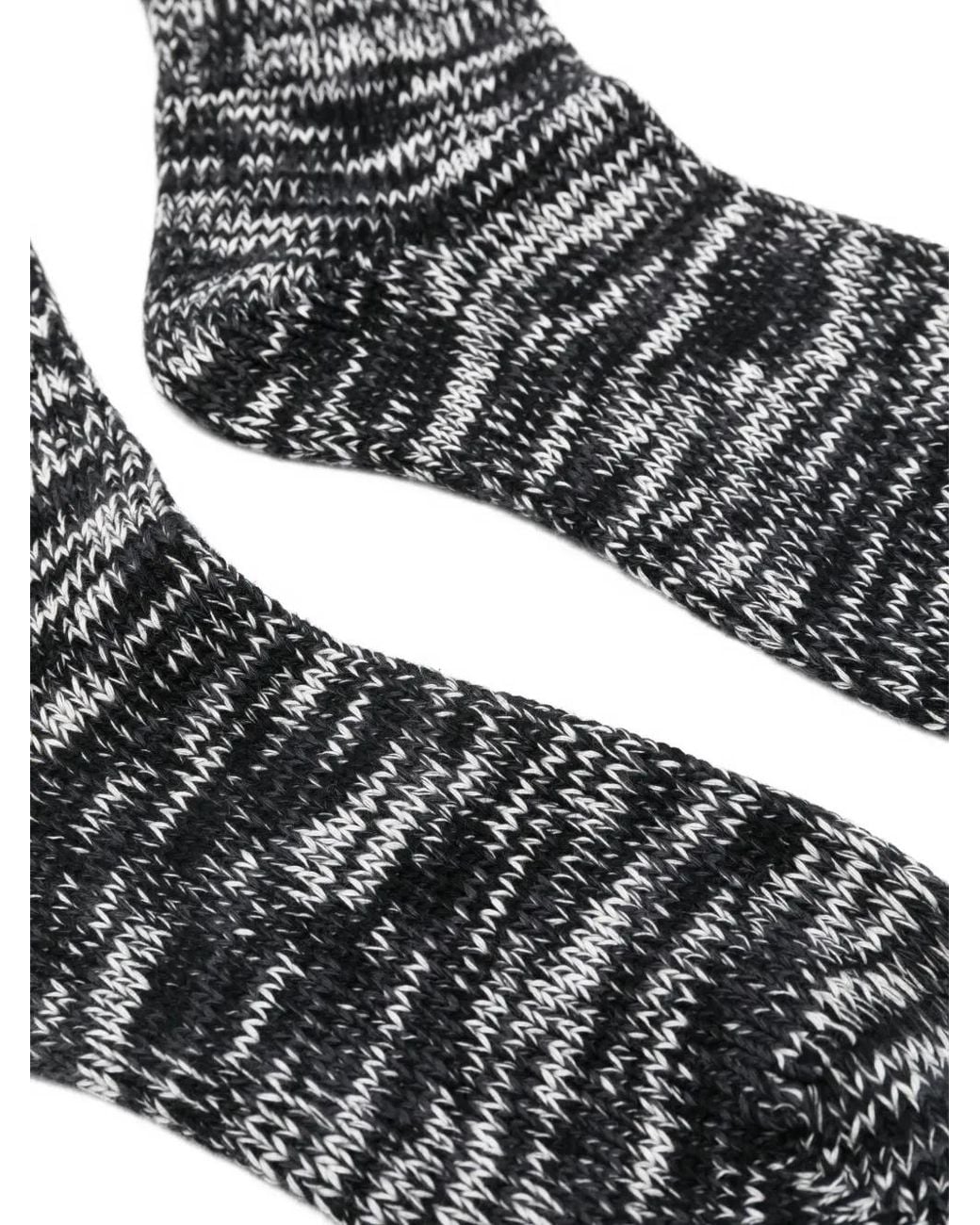 AMI Black Chaussettes À Broderies
