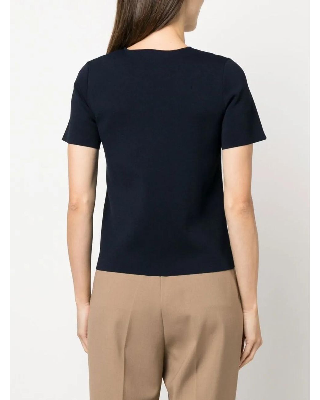 P.A.R.O.S.H. Black Round-Neck Knitted T-Shirt