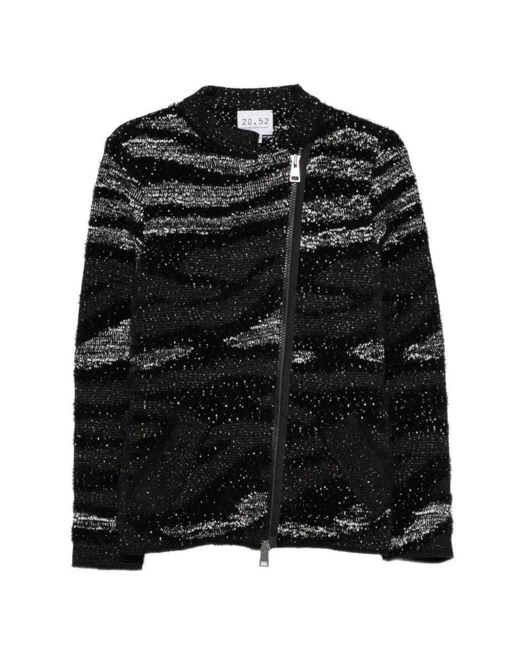 Neera Black Zip-Up Cardigan