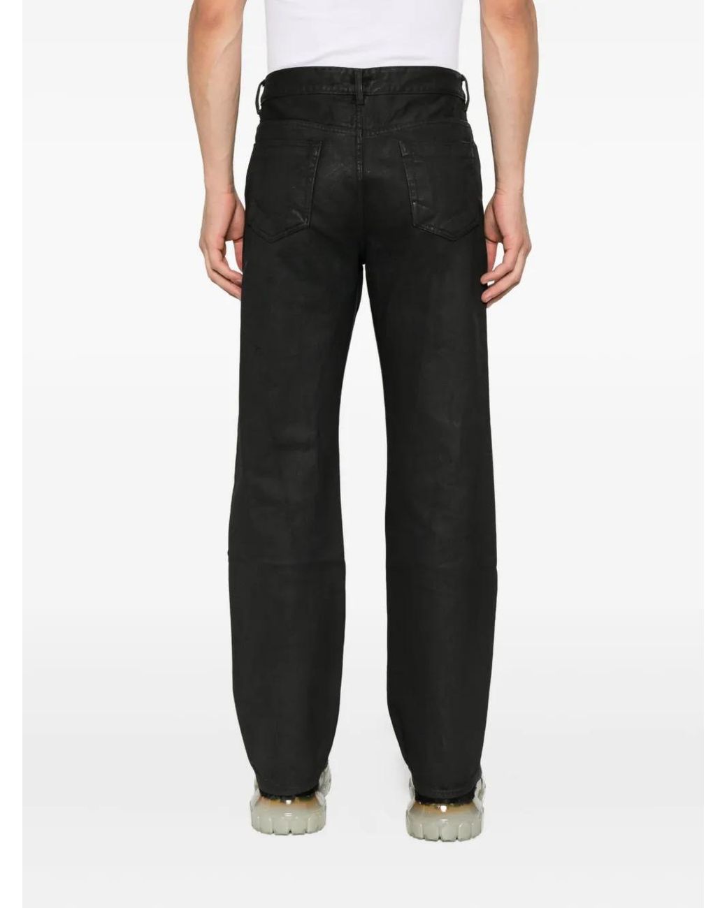 Rick Owens Wax-Coated Jeans in Gray for Men | Lyst