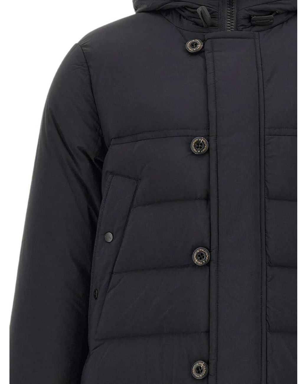 Peuterey Black Eddie Padded Down Coat for men