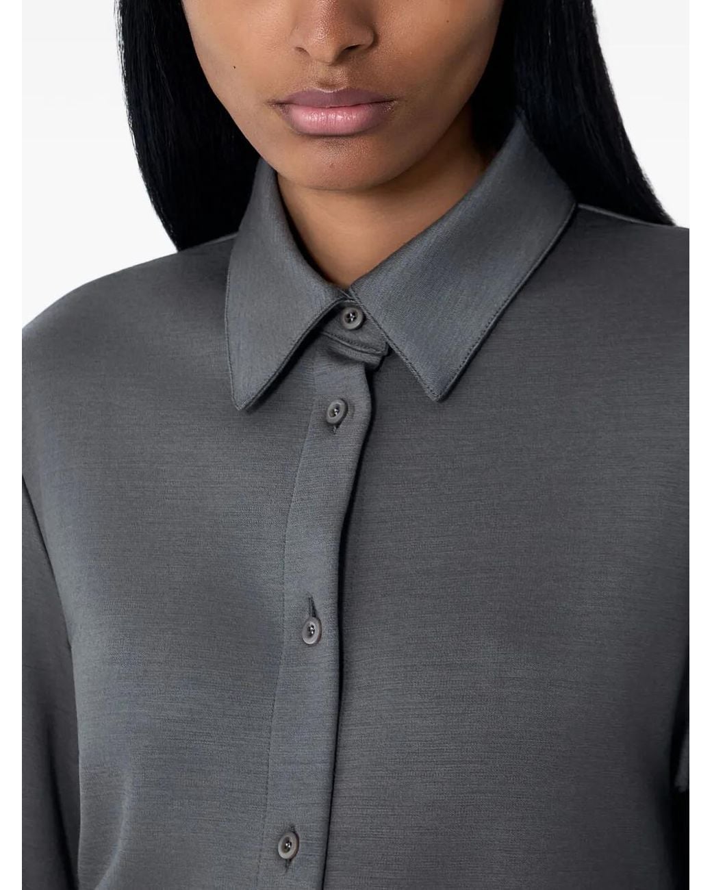 Rier Button-Down Blouse in het Gray