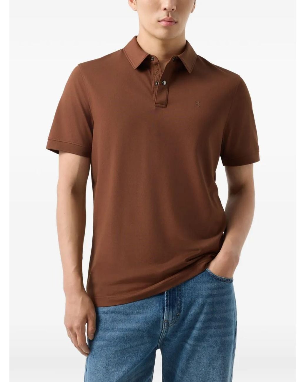 Bogner Brown Timo Piqué Polo Shirt for men