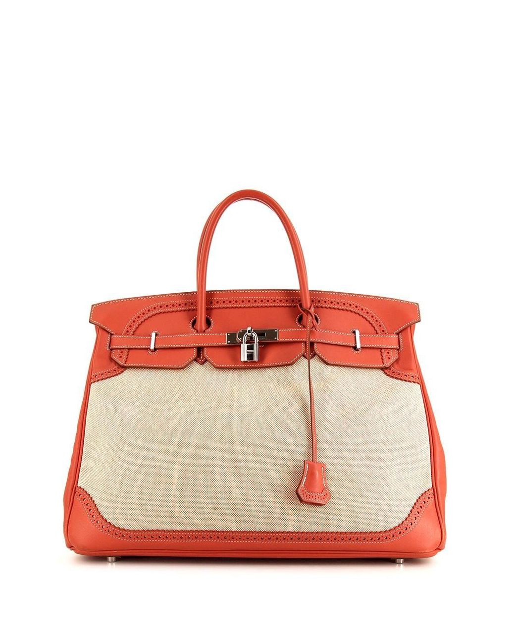 Hermès Leather 2013 Pre-owned Birkin Ghillies 40cm Handbag in Red - Lyst