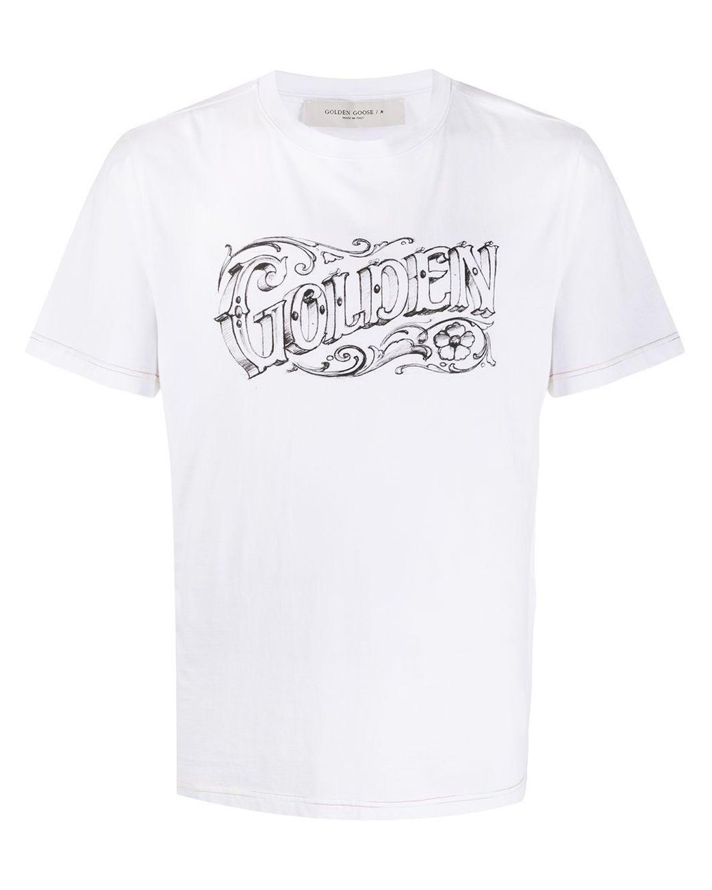 Golden Goose Deluxe Brand Cotton Logo-print T-shirt in White for Men - Lyst