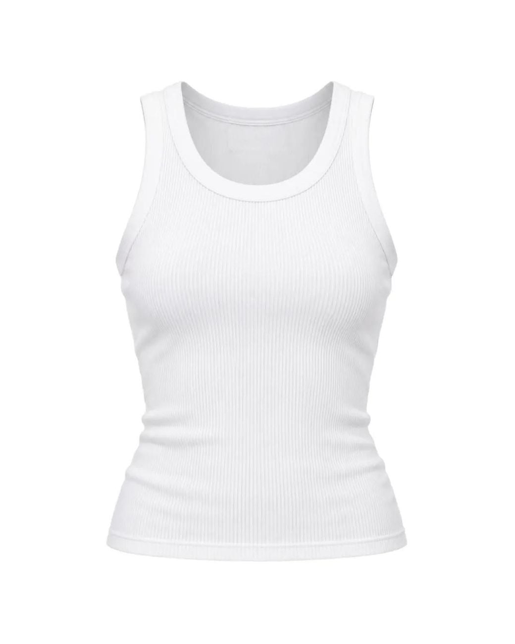 Citizens of Humanity White Nova Ribbed Tank Top