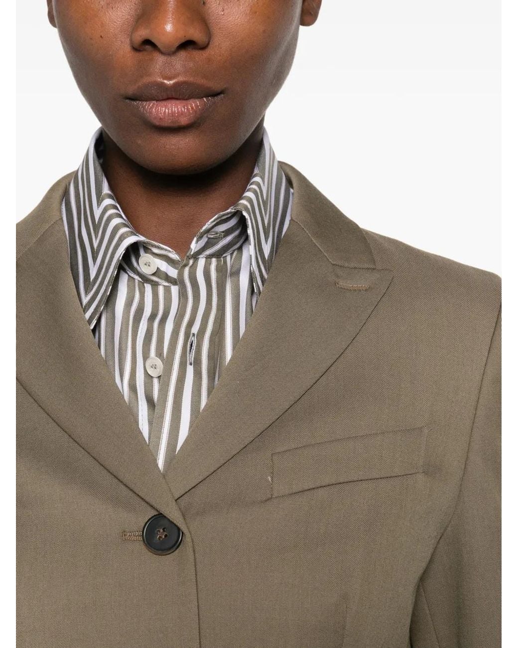 Max Mara Green Single-Breasted Blazer