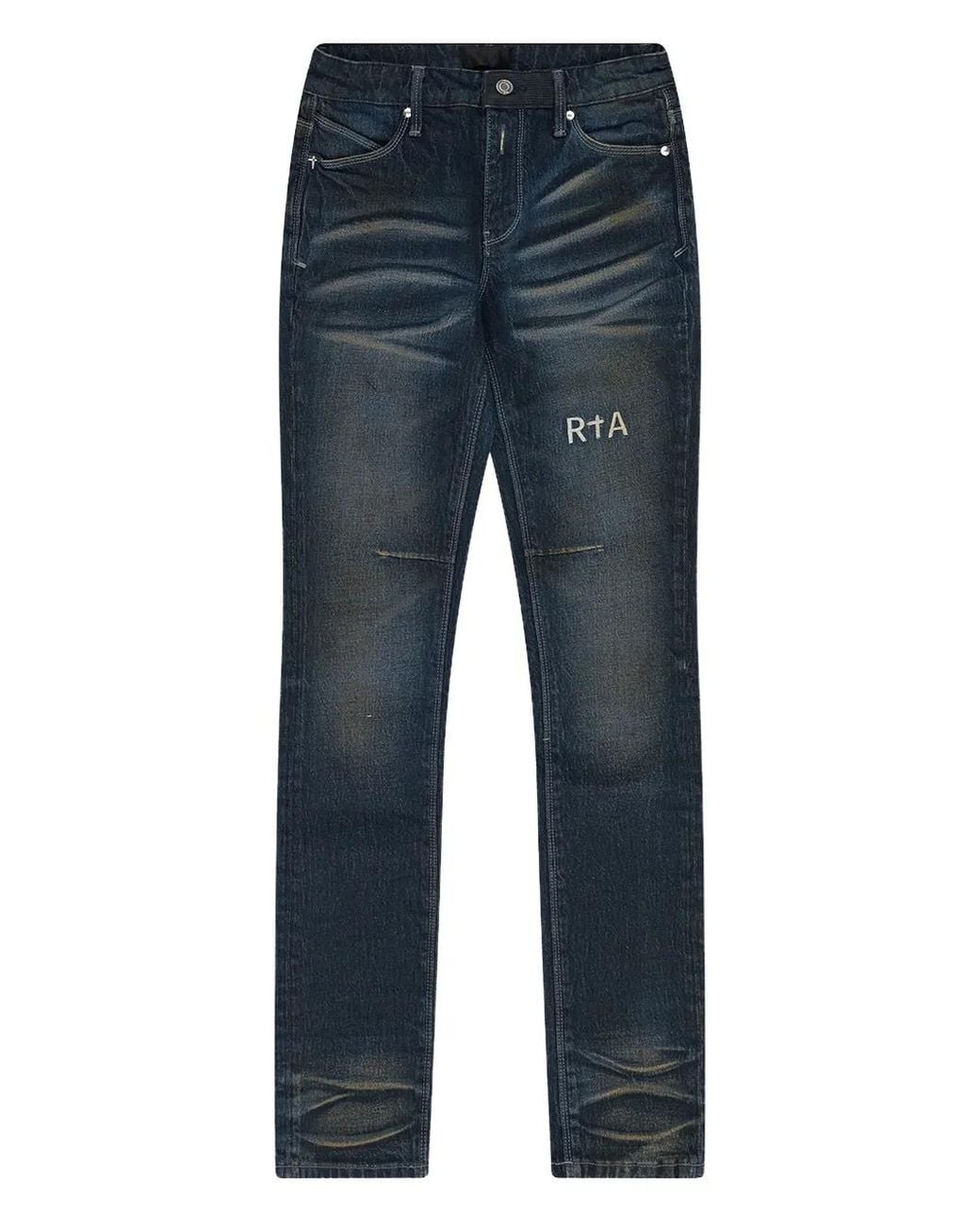 RTA Blue Bryant Distressed Skinny Jeans for men