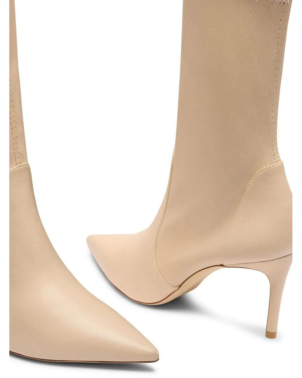 Stuart Weitzman Natural Stuart Power Pointed-Toe Ankle Boots