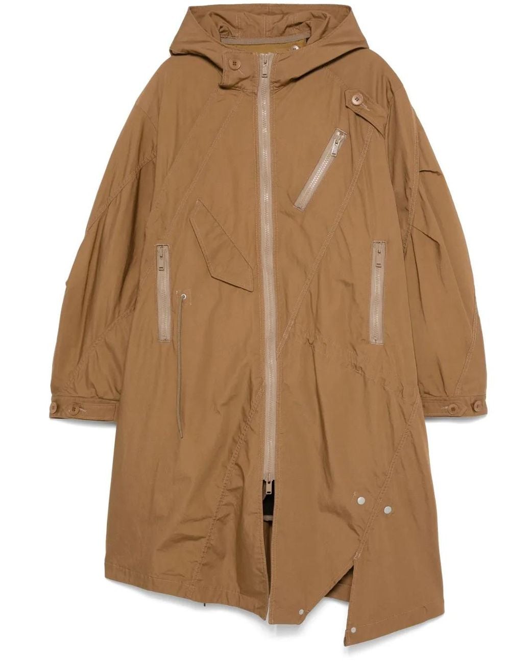 Undercover Brown Hooded Coat for men