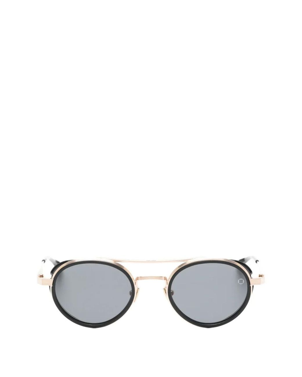 Akoni Metallic Round-Frame Sunglasses
