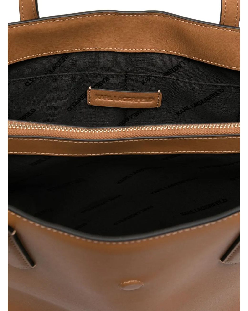 Karl Lagerfeld Brown Medium Autograph Tote Bag