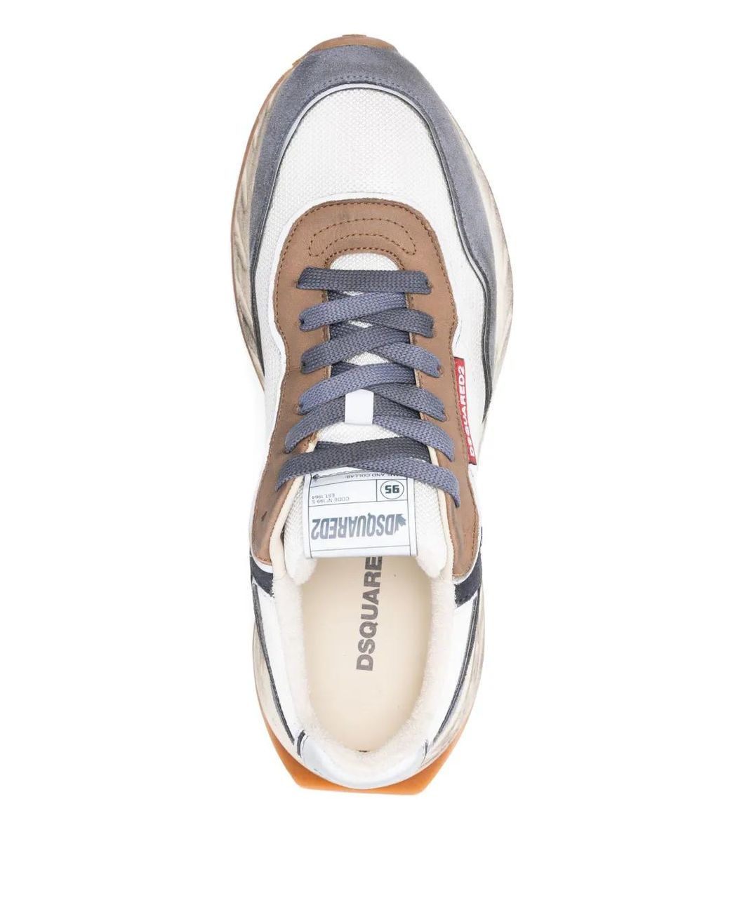 DSquared² White Low Top Denim Sneakers for men