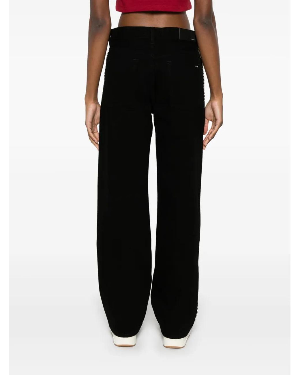 Amiri Black Crystal Stripe Jeans