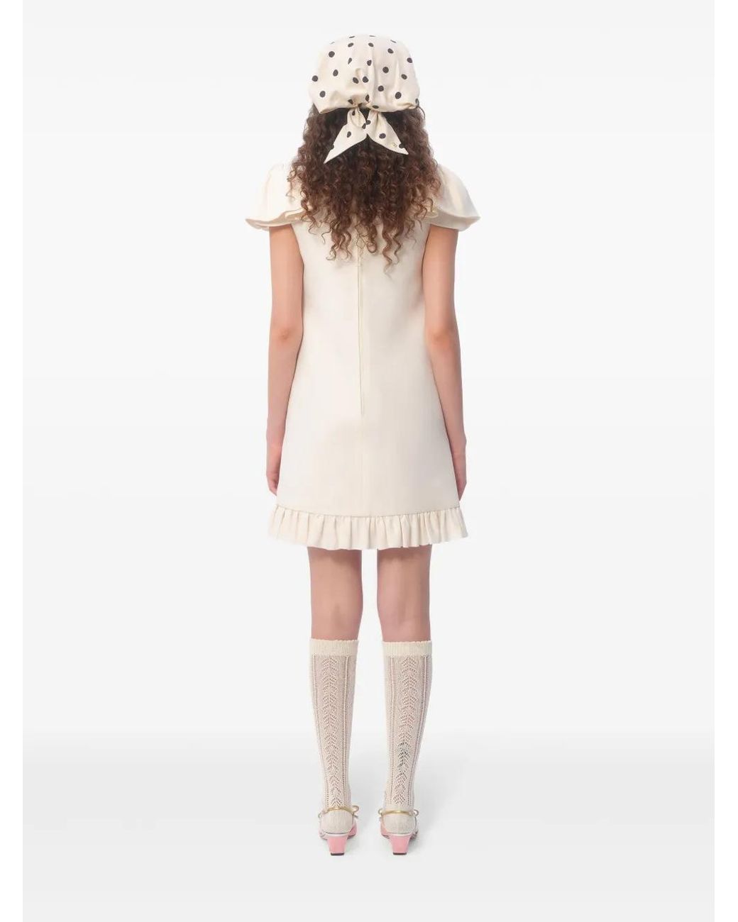 Valentino Garavani White Crepe Couture Mini Dress