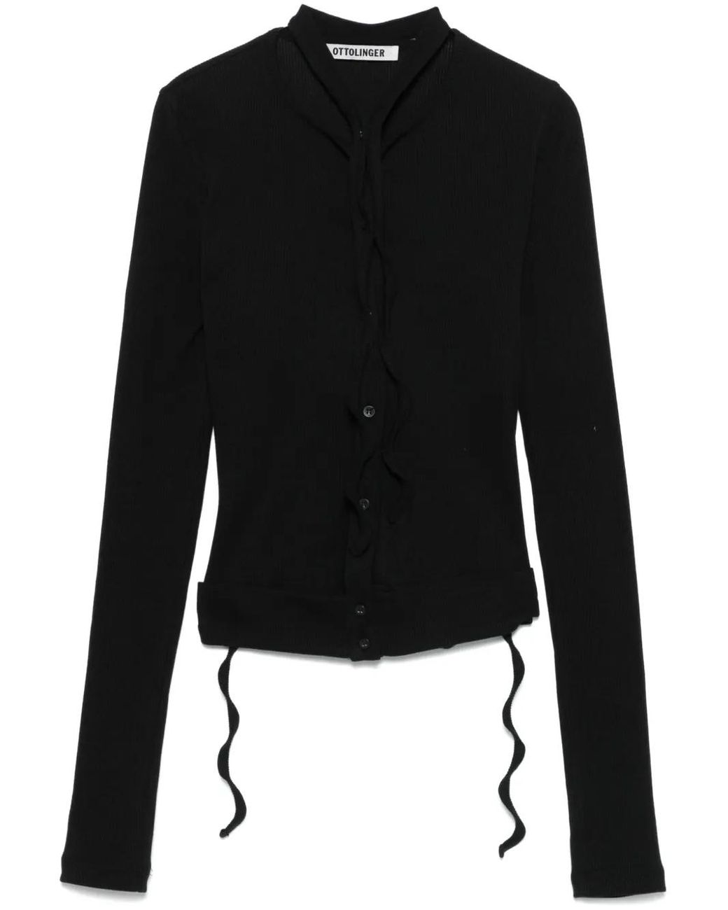 OTTOLINGER Black Double Closure Cardigan
