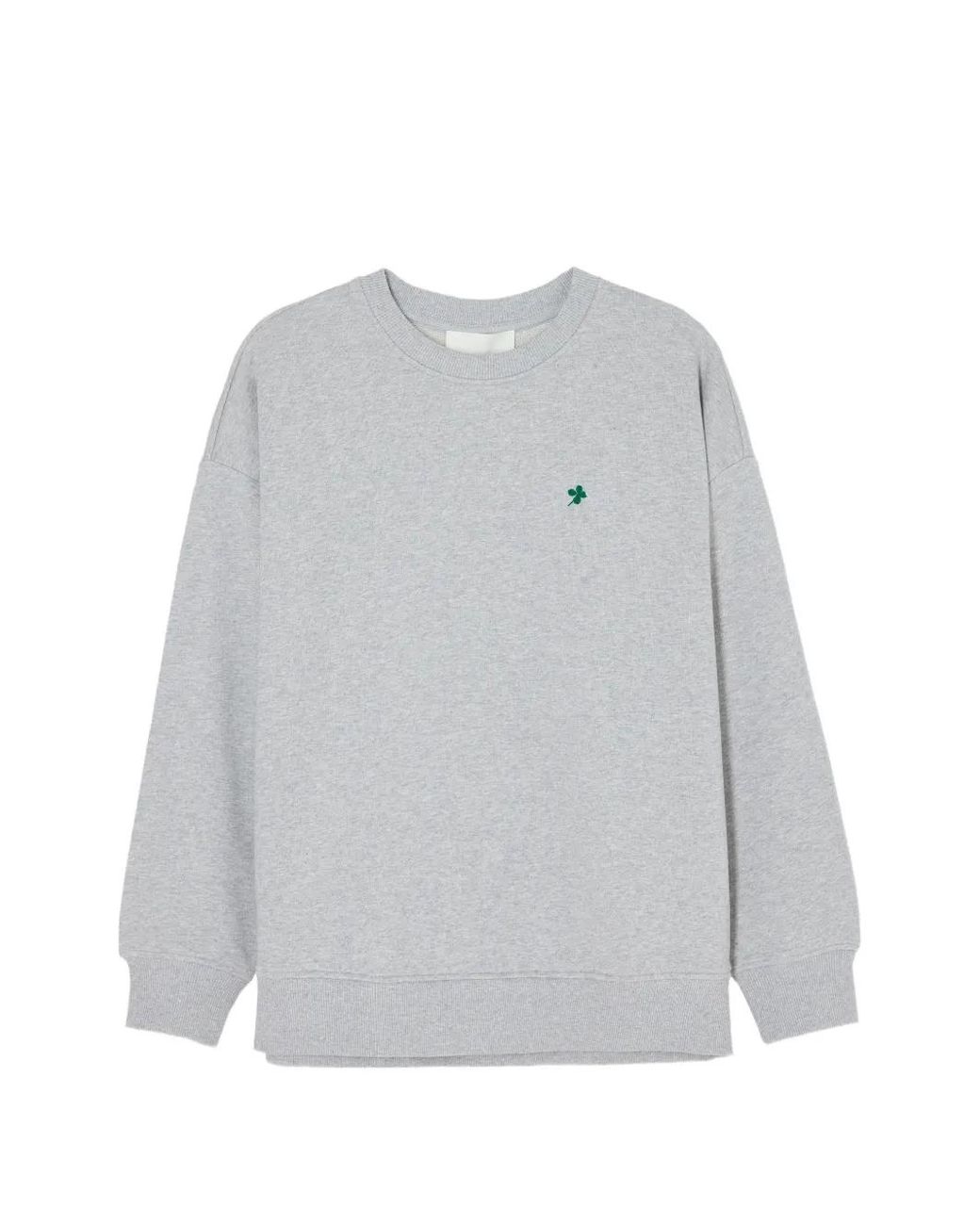 Closed Gray Logo-Embroidered Crew-Neck Sweater