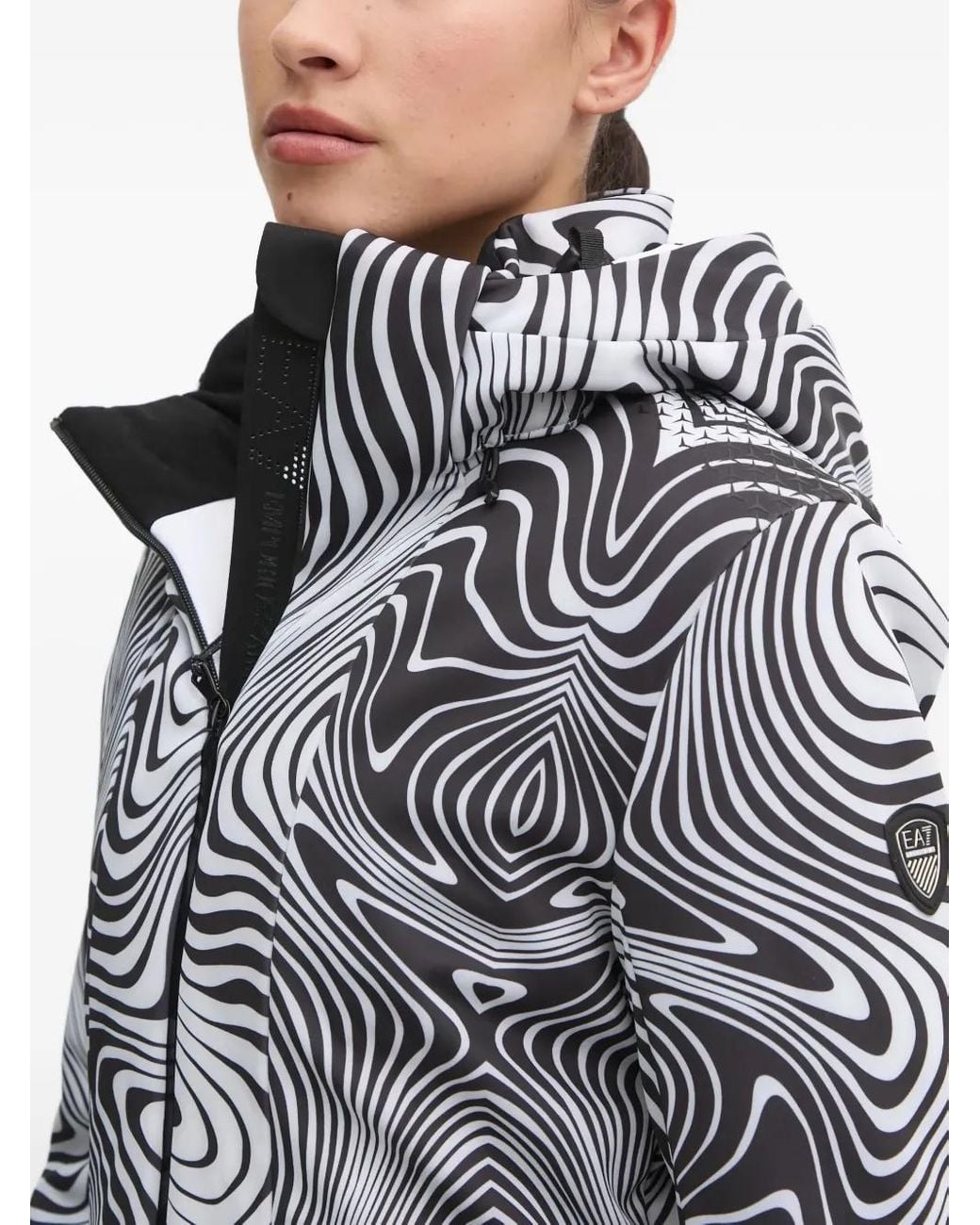 Chaqueta De Esquí Estampada EA7 de color Gray