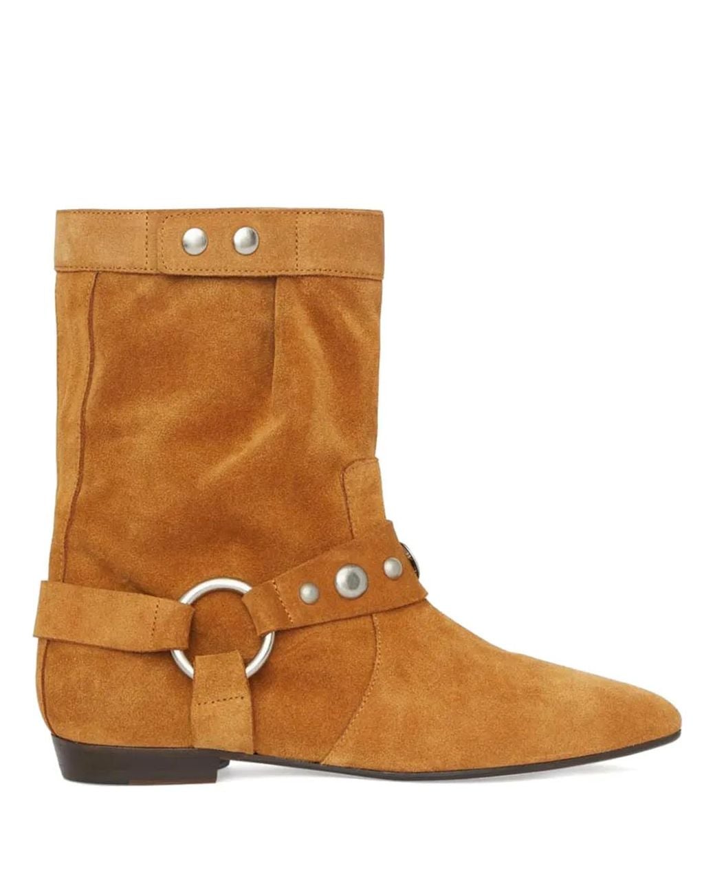 Isabel Marant Brown Stania Studded Suede Boots