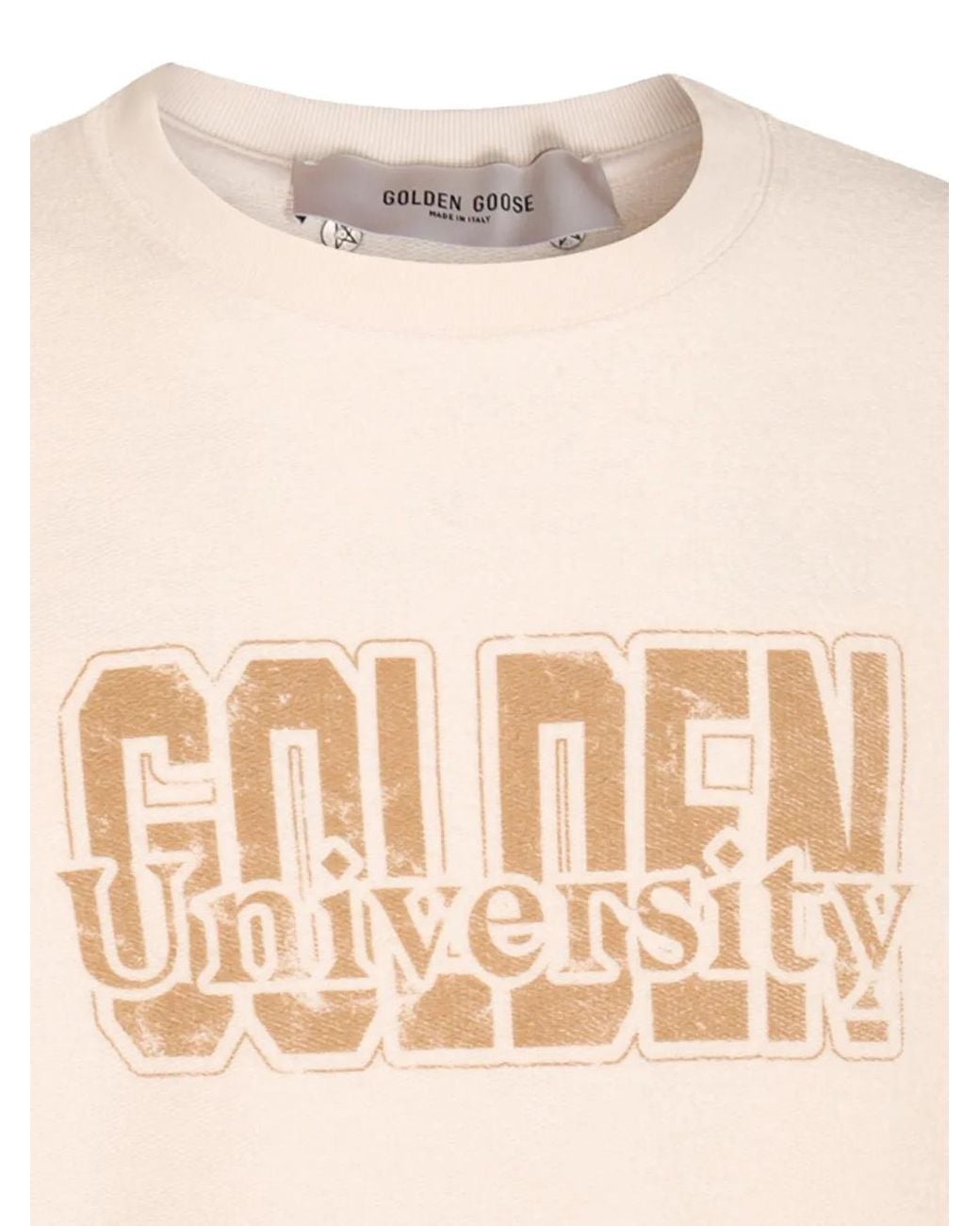 Golden Goose Deluxe Brand White Logo-Graphic Sweatshirt for men