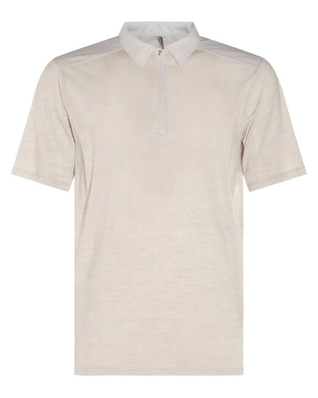 Arc'teryx White Quarter-Zip Polo Shirt for men