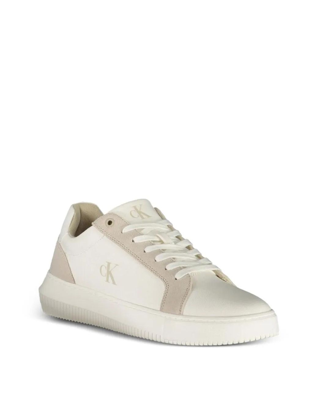 Calvin Klein White Polyurethane Sneaker for men