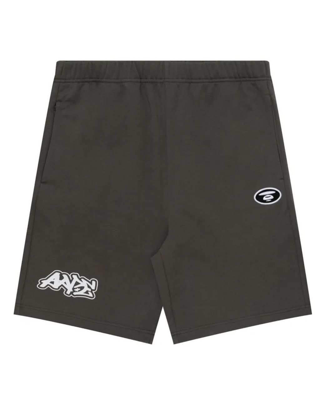 Aape By A Bathing Ape Gray Ape-Appliqué Track Shorts for men