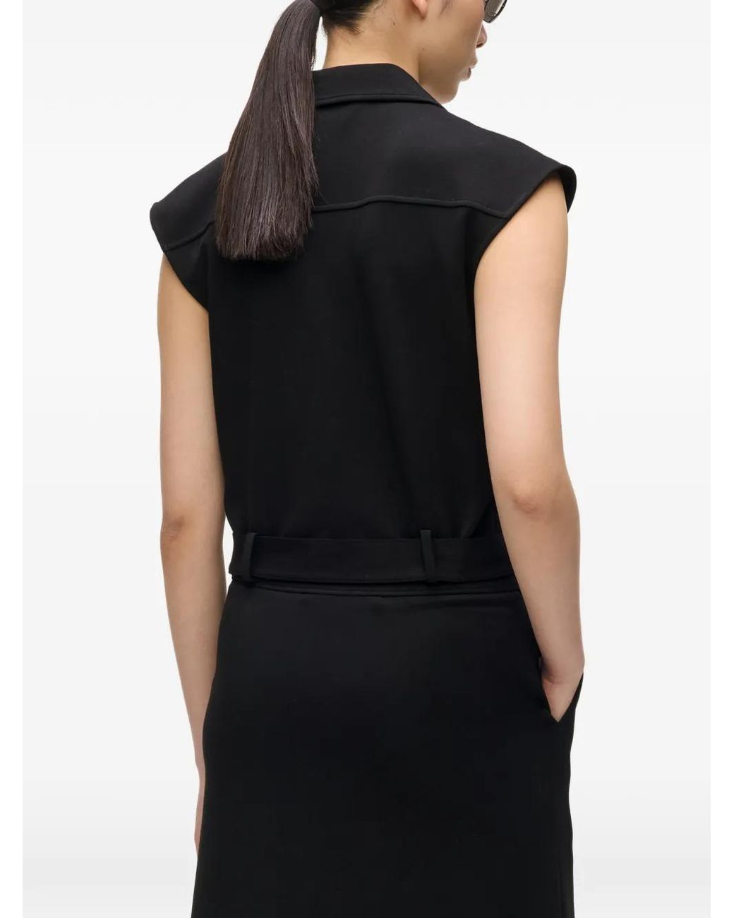 Karl Lagerfeld Black Biker Zip-Up Jacket
