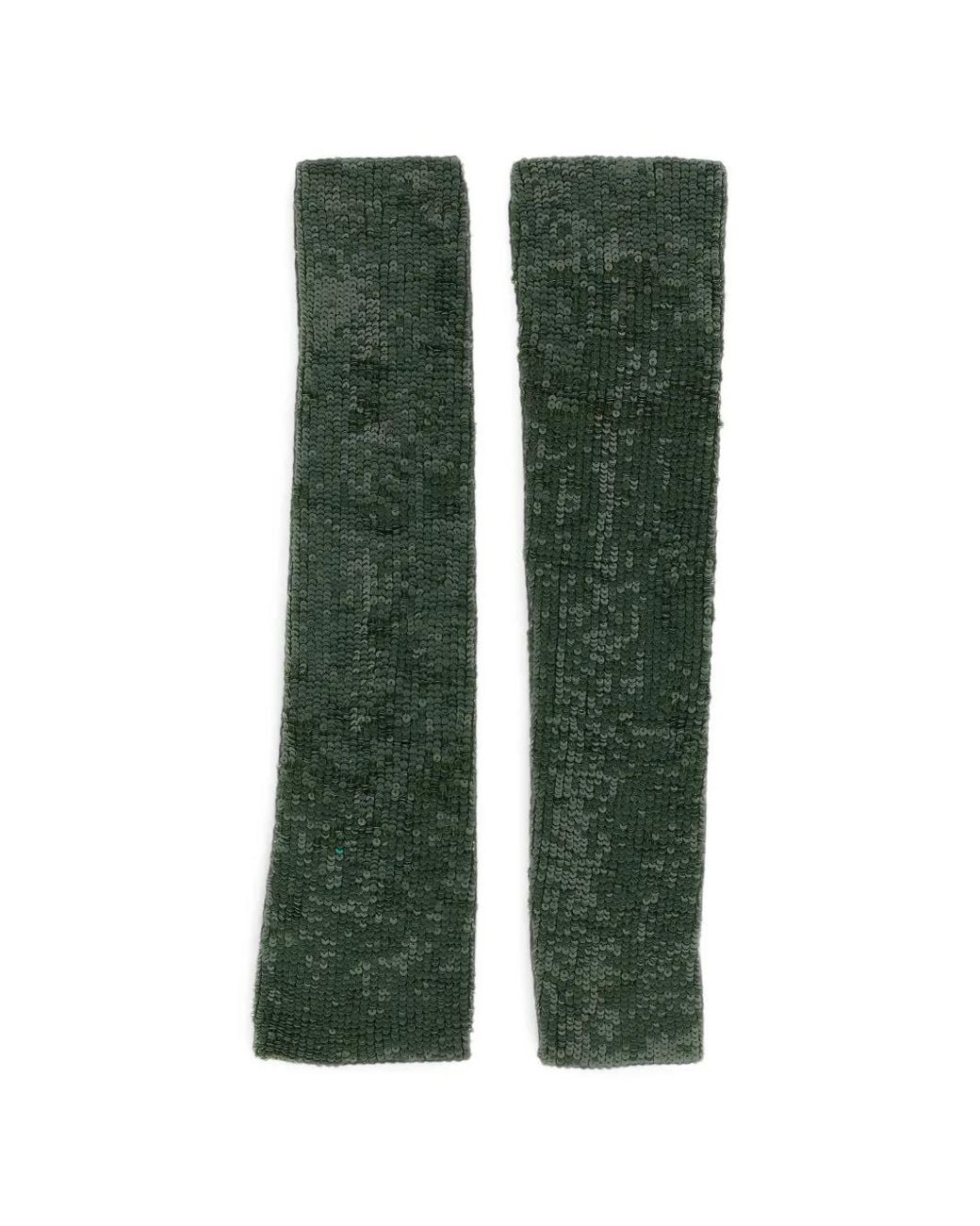 P.A.R.O.S.H. Green Sequin-Embellished Gloves