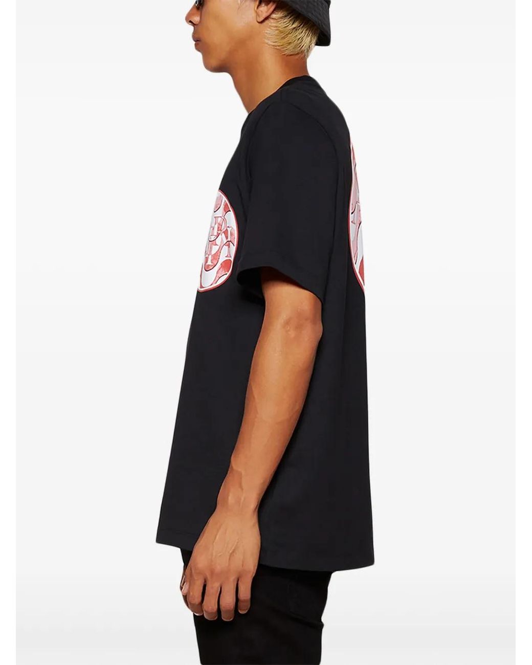 Amiri Black Wave-Print Cotton T-Shirt for men