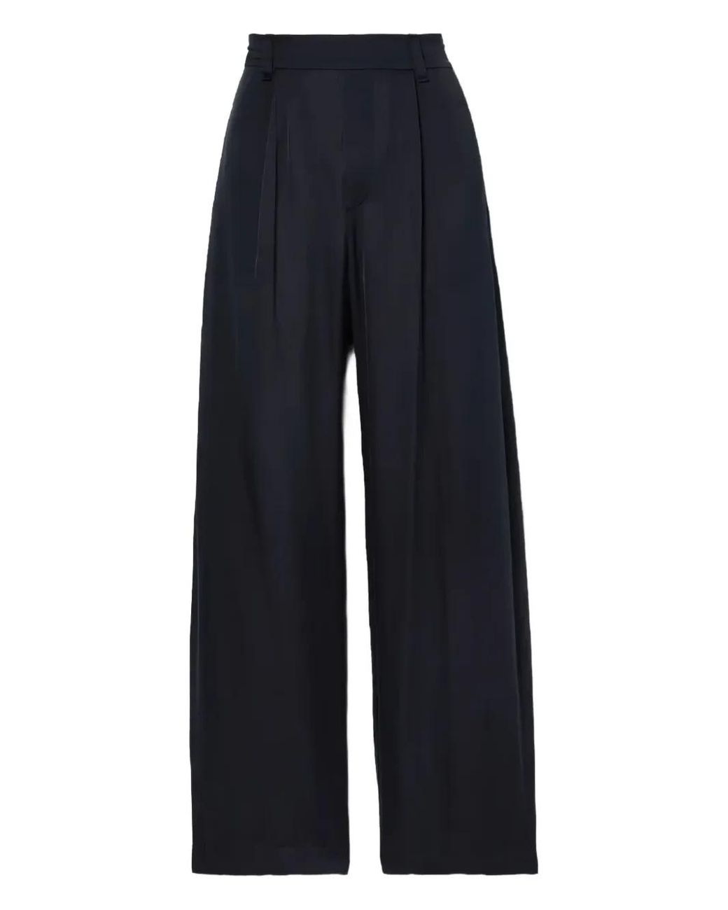 Vince Blue Pantalon Ample À Design Plissé