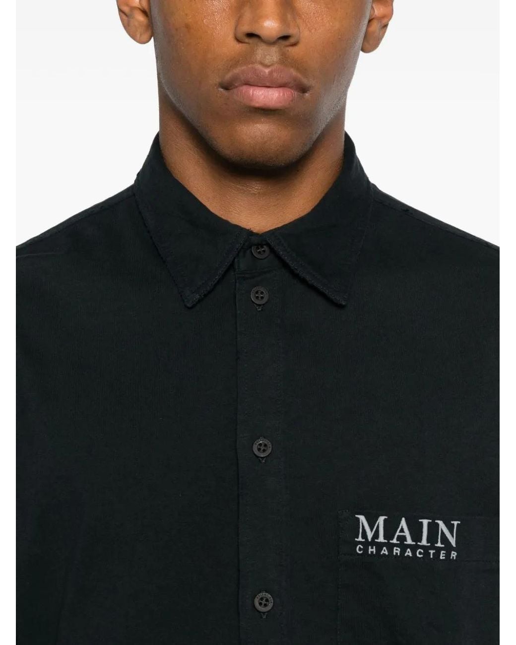 Balenciaga Black Main Character Long-Sleeved Shirt for men