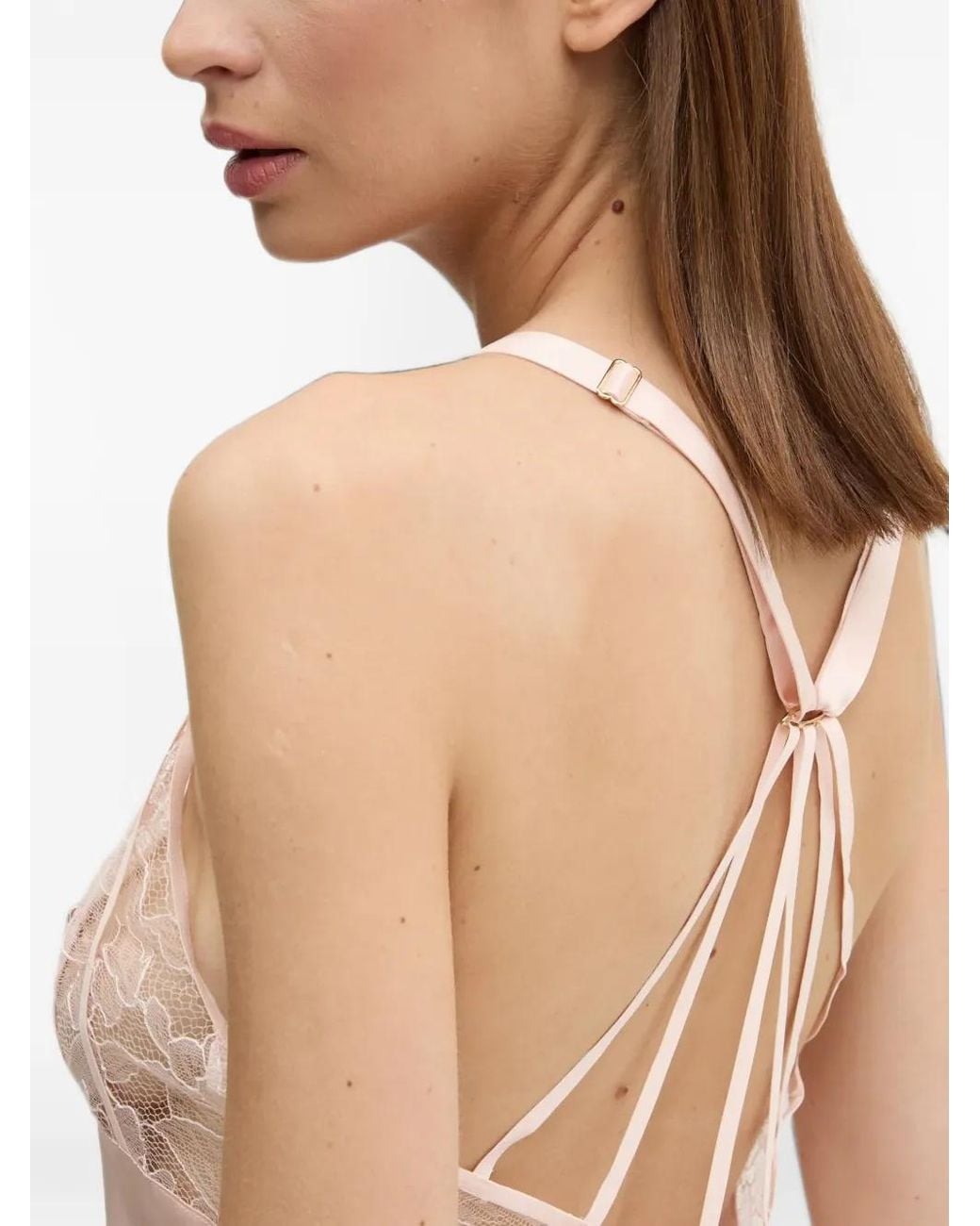 Chantelle Pink Lace Strappy Nightdress