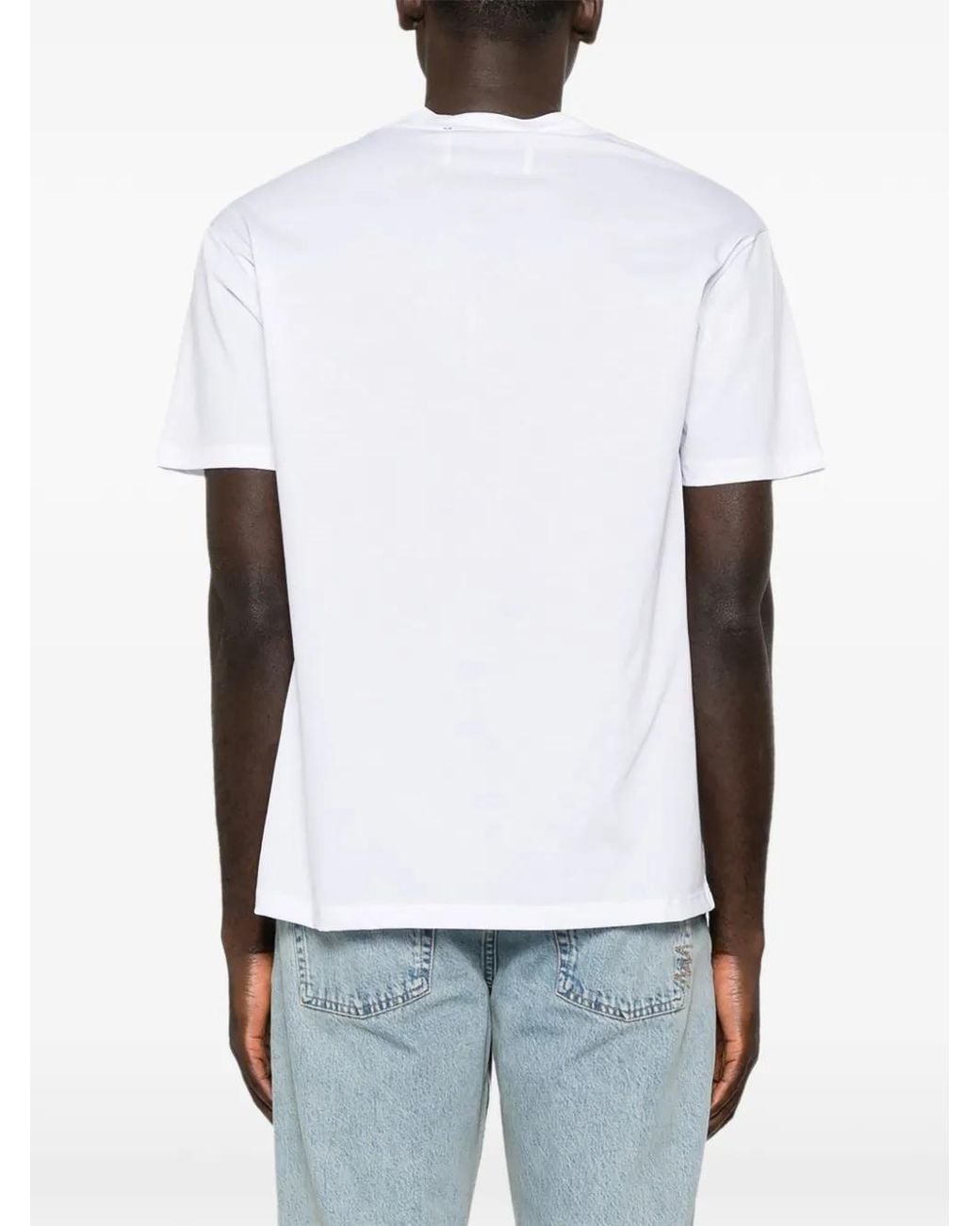 Amaranto White Crew-Neck T-Shirt for men