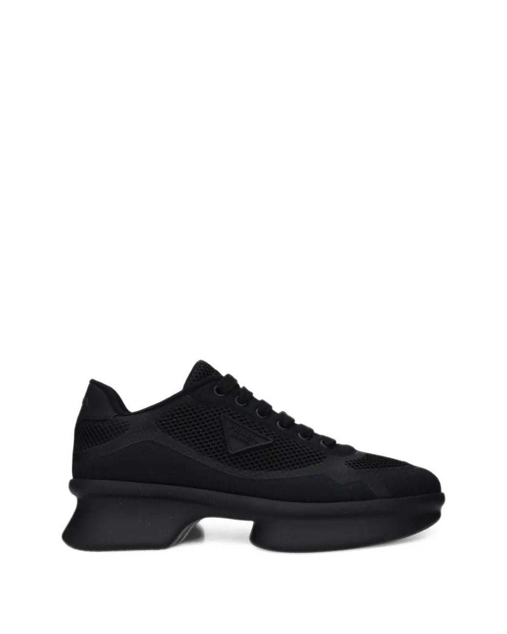 Prada Black Logo-Detail Sneakers