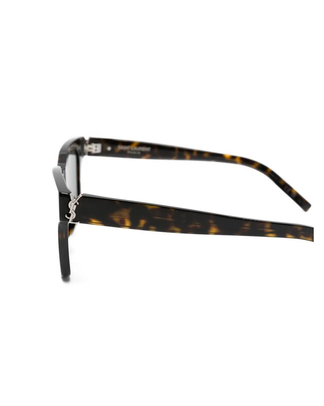 Saint Laurent Gray Square-Frame Sunglasses