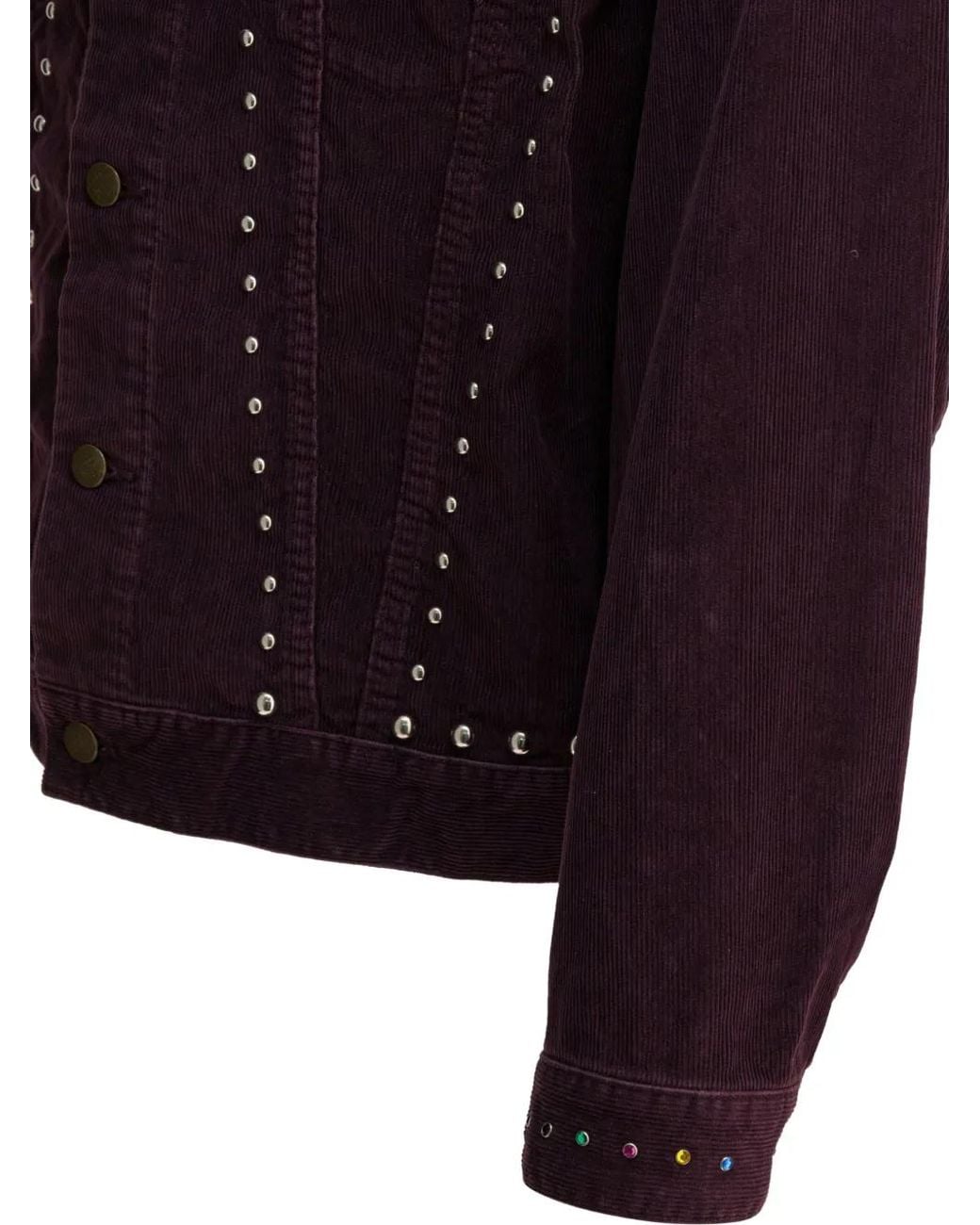 Needles Blue Stud-Embellished Corduroy Jacket for men