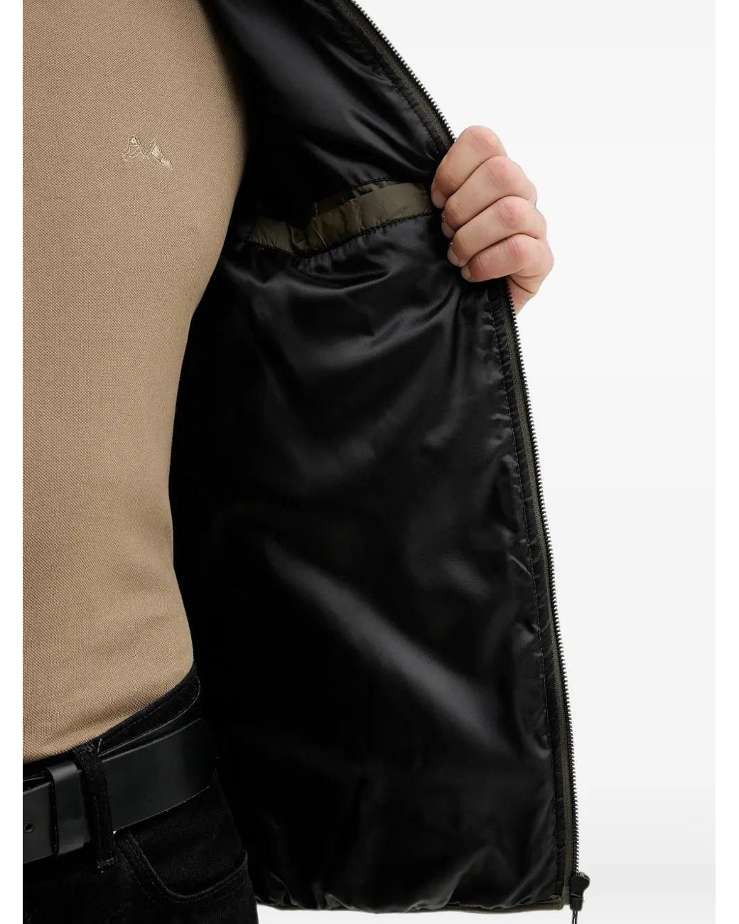 Lindbergh Green Quilted High-Neck Jacket for men