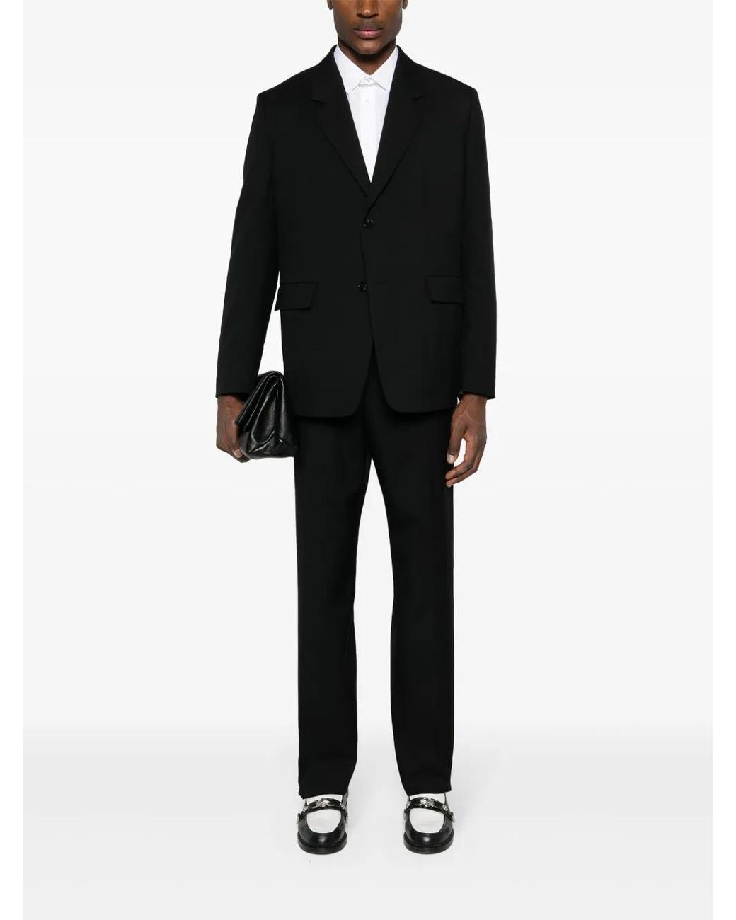 Jil Sander Black Single-Breasted Wool Suit for men