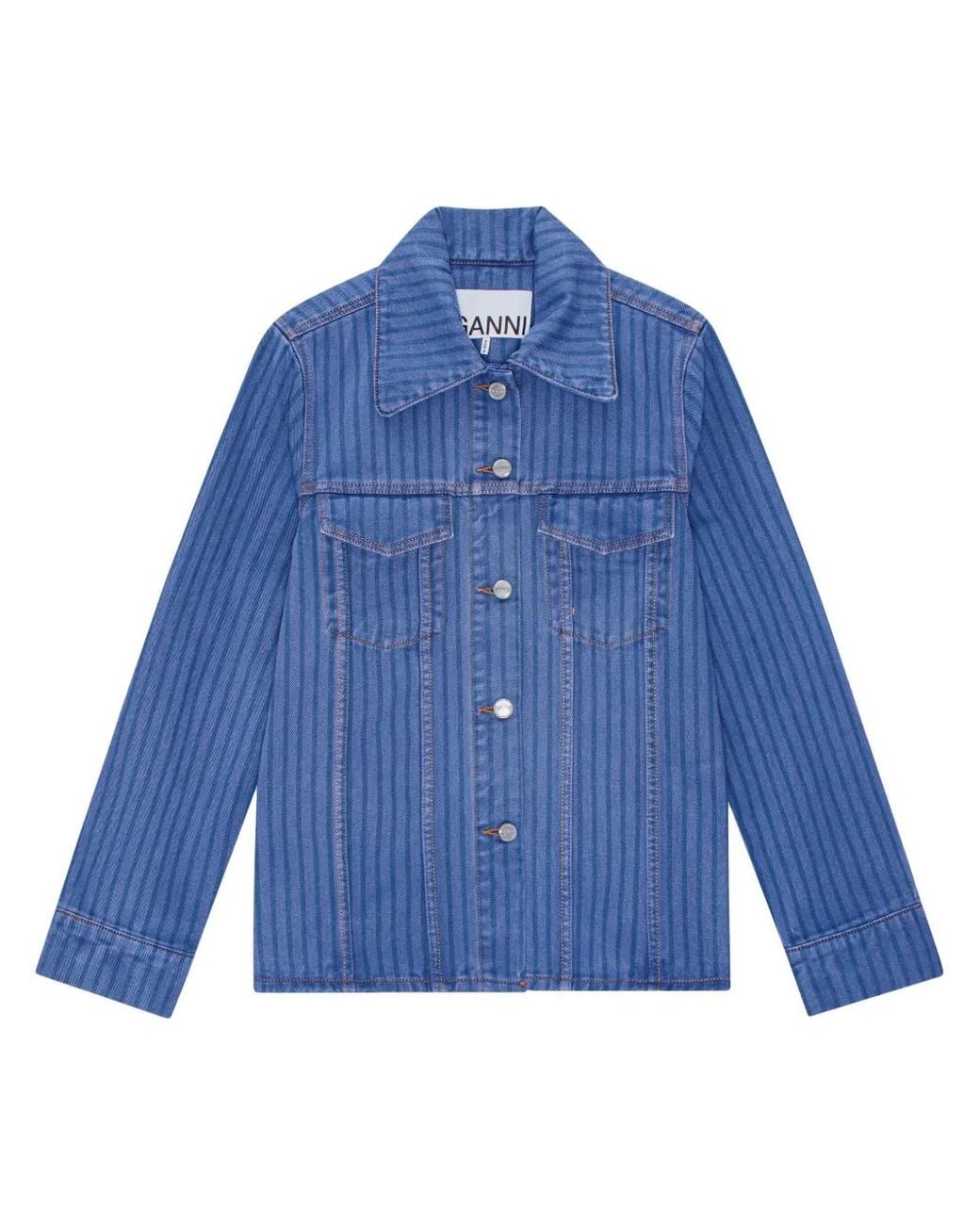 Ganni Denim Jack in het Blue